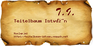 Teitelbaum István névjegykártya